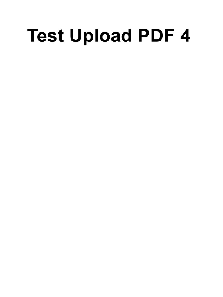 Test Upload PDF Document 4 | PDF