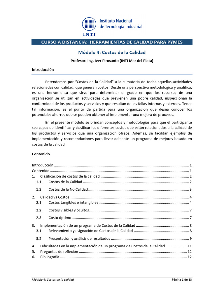 Costos de la Calidad en PYMES | PDF | Calidad (comercial) | Business