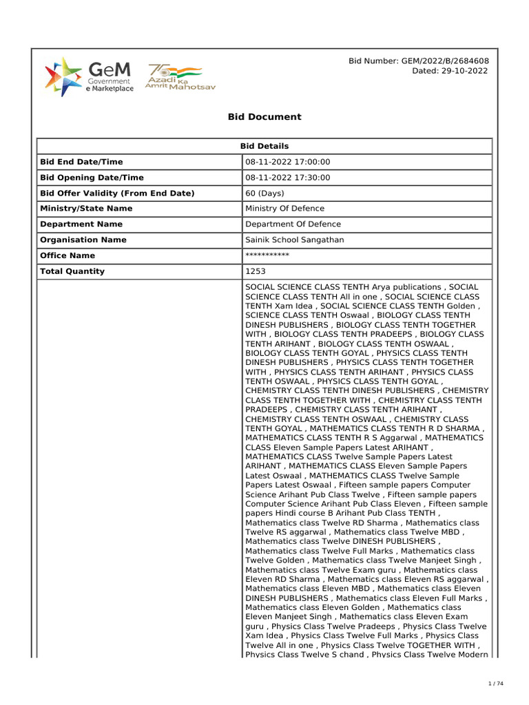 Library Books-Bid Document | PDF | Observation | Inquiry