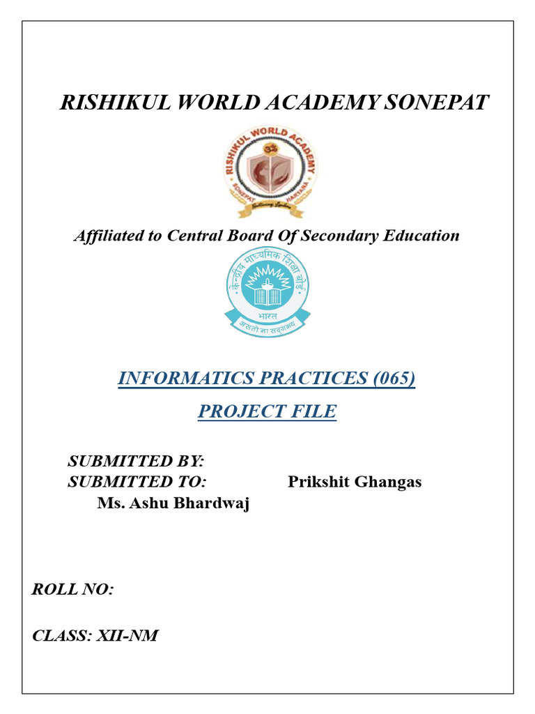 IP PROJECT | PDF | Computing | Software