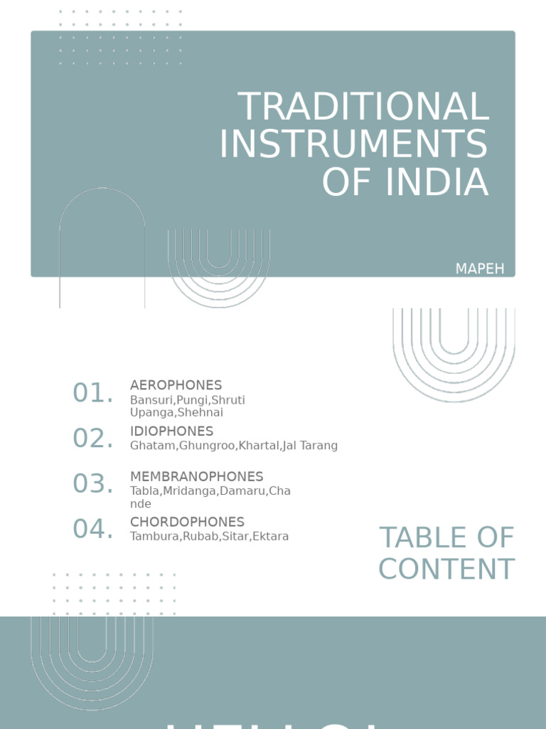 Traditional Indian Musical Instruments | PDF | Musical Instruments
