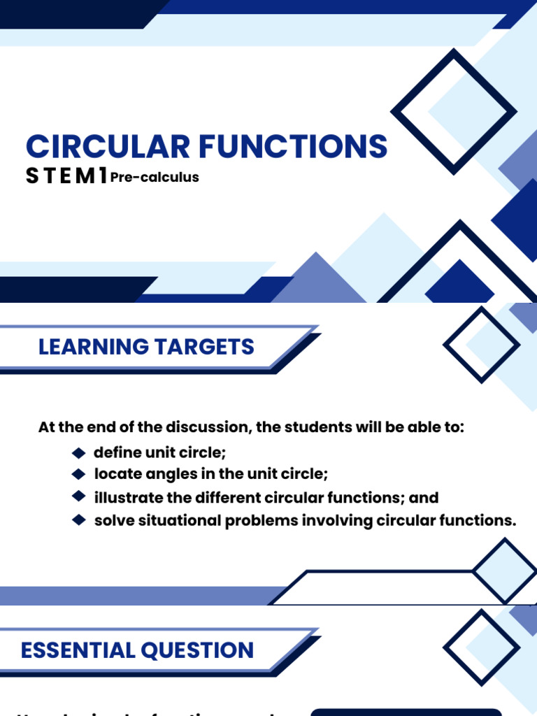 Understanding Circular Functions in Trigonometry | PDF | Trigonometric ...