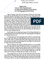 Thông báo kết luận của Thủ tướng Chính phủ về vụ việc cưỡng chế thu hồi đất ở xã Vinh Quang, huyện Tiên Lãng, Thành phố Hải Phòng.