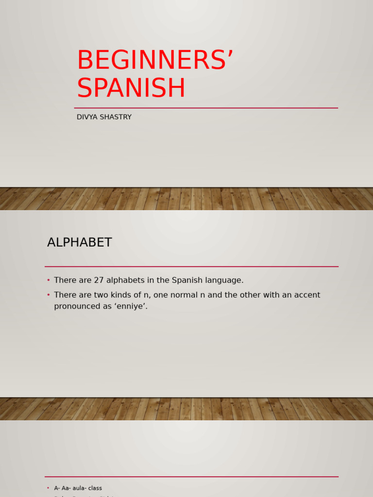 Beginners' Spanish | PDF