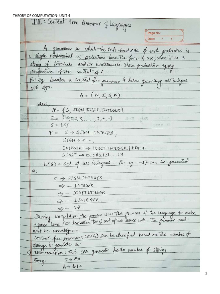 Theory of Computation Unit 4 Overview | PDF