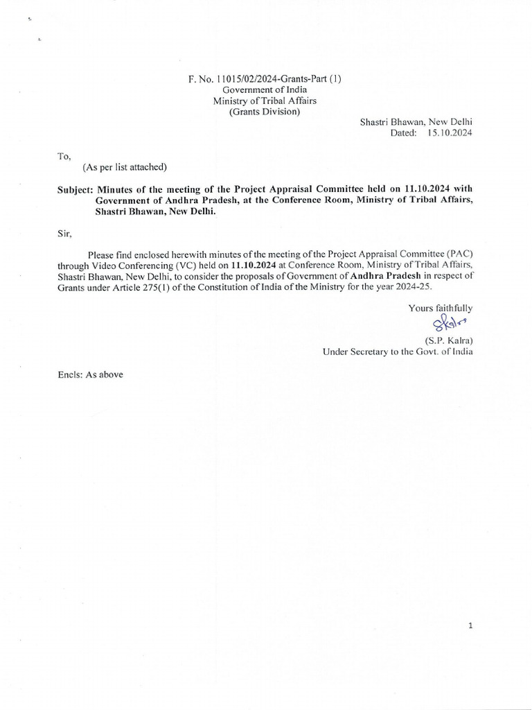 Art 275 (1) - PAC Approved Activities 2024-25 | PDF