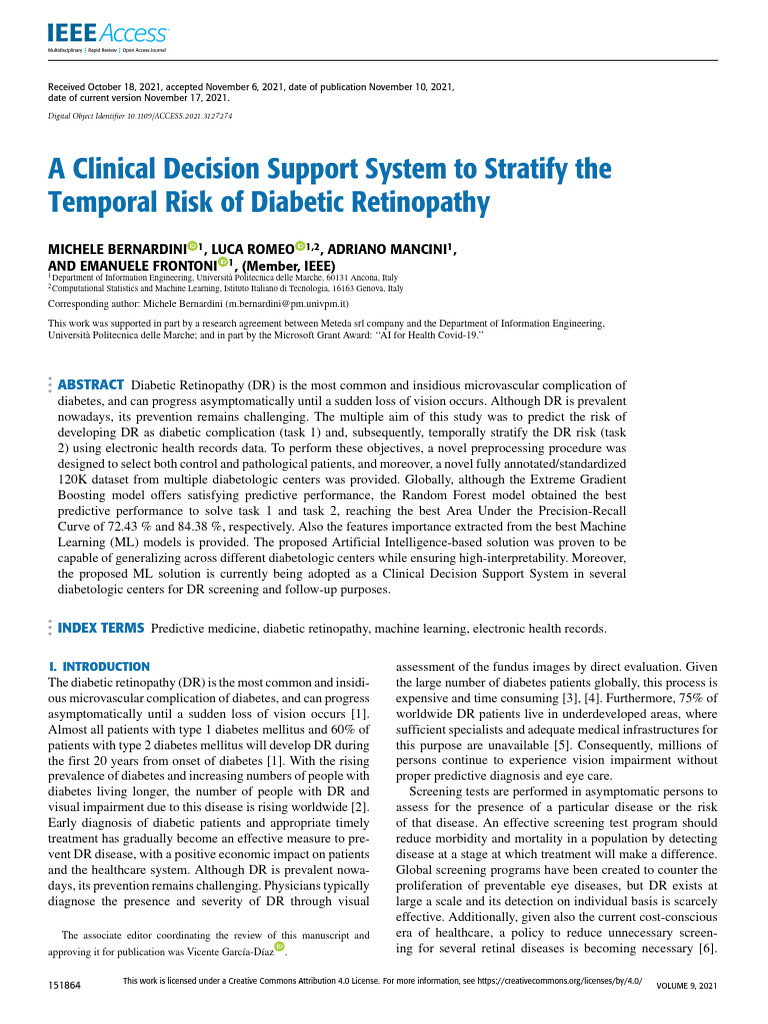 A Clinical Decision Support System To Stratify The Temporal Risk of ...