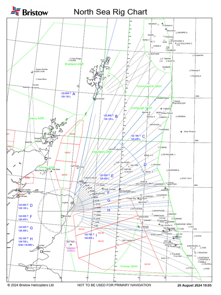 North Sea Rig Locations and Chart | PDF