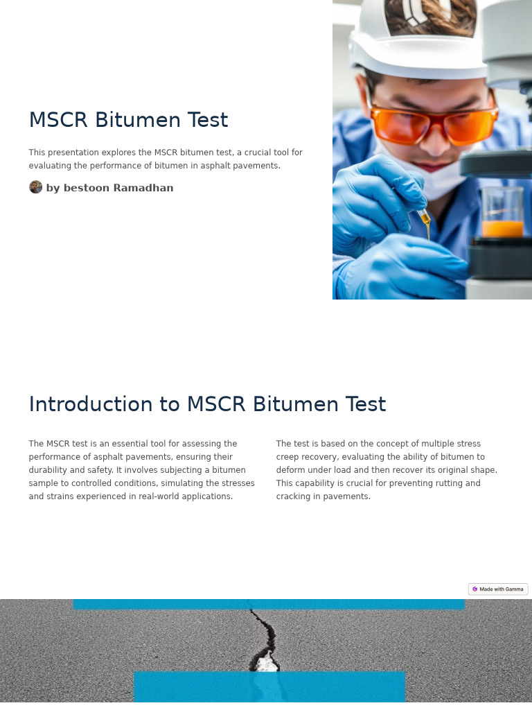 MSCR Bitumen Test | PDF | Road Surface | Creep (Deformation)