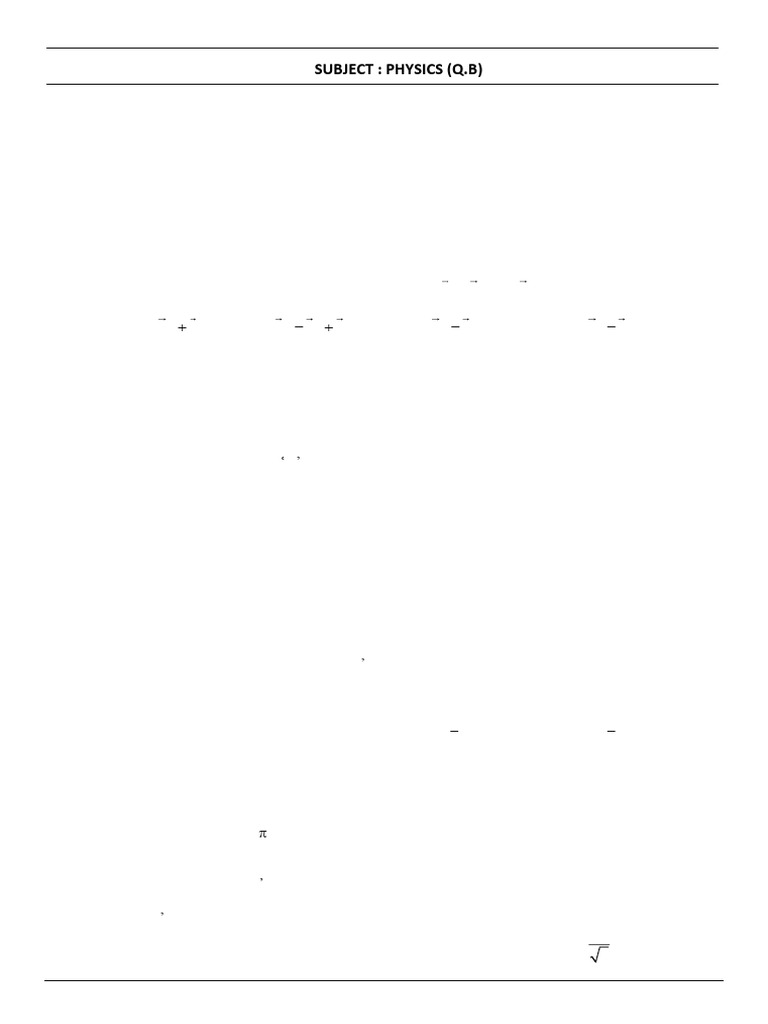 Question Bank (RIS - Phy) | PDF | Force | Mass