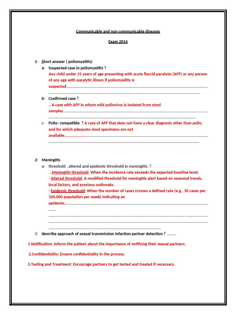CDS& NCDs Short Note Solved | PDF | Tuberculosis | Yellow Fever