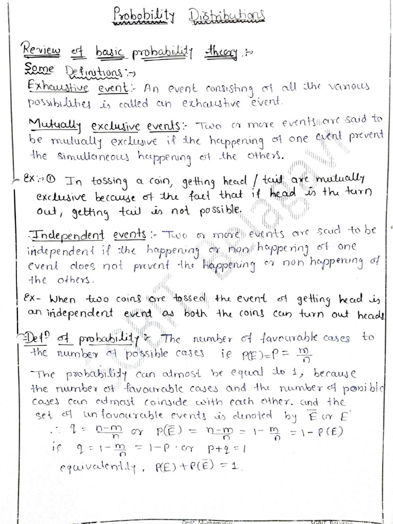 Probobility Distribution | PDF