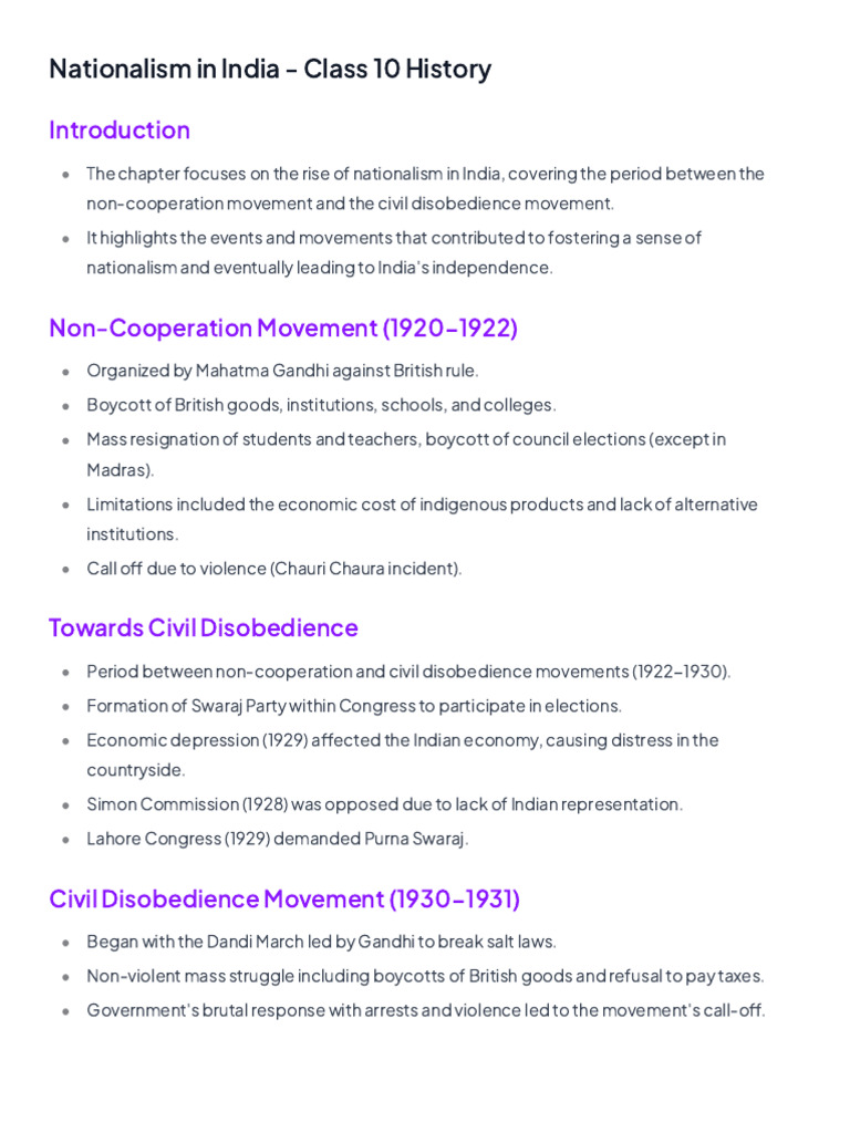 Rise of Indian Nationalism: Key Movements | PDF | British Raj | Indian ...