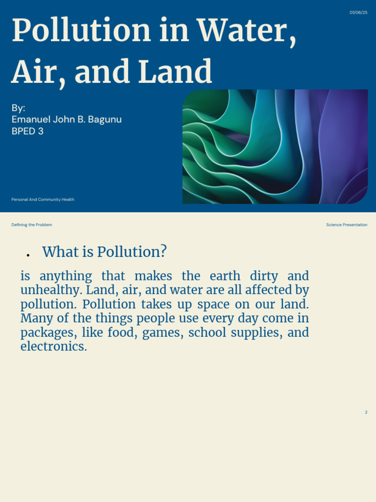 Pollution: Water, Air, and Land Issues | PDF | Pollution | Water Pollution
