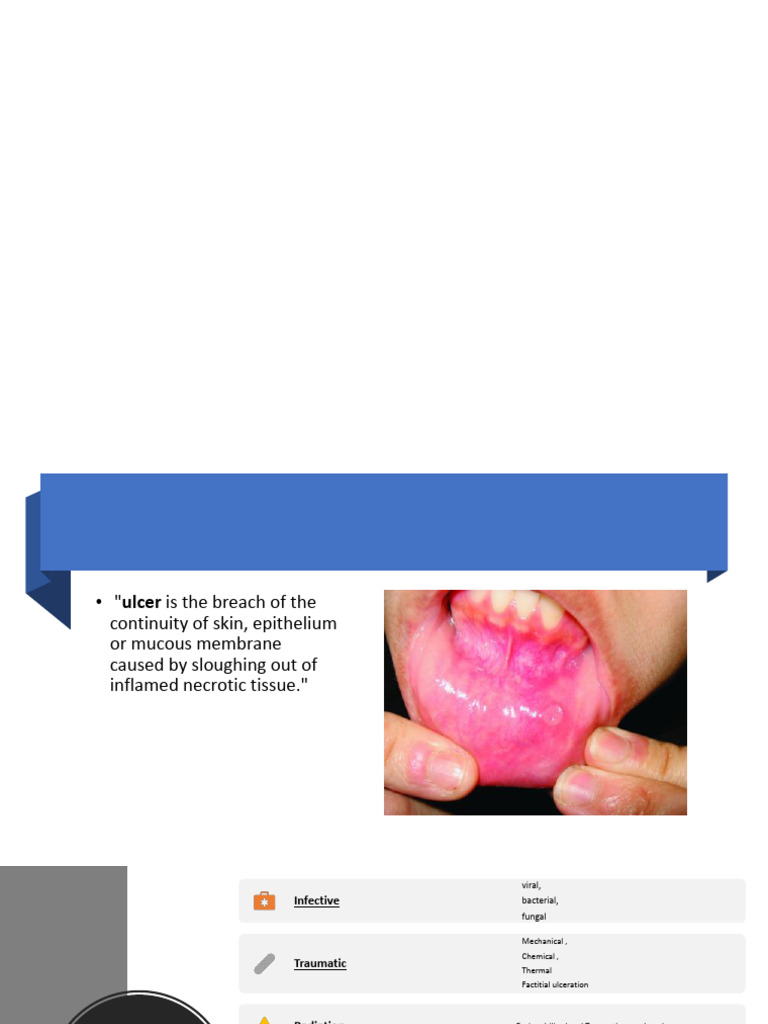 Ulcerative Lesions of The Oral Cavity | PDF | Diseases And Disorders ...