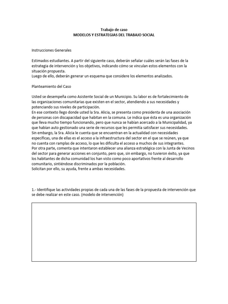 Caso+social+ (Modelos+de+intervencion) - 541929046 | PDF