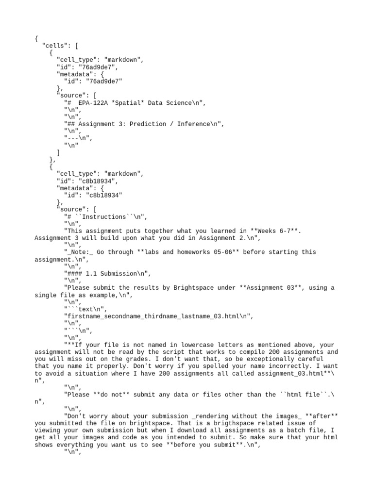 EPA-122A Assignment 3: Data Prediction | PDF | Principal Component ...