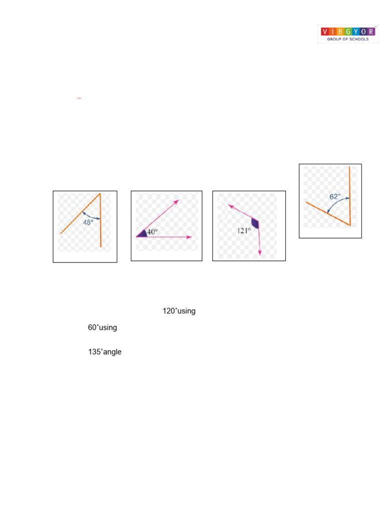 Grade 6 Lines & Angles Exercises | PDF