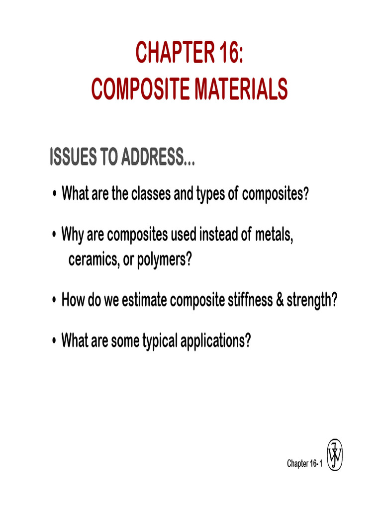 Materials Science II Chapter 16 | PDF | Composite Material | Materials