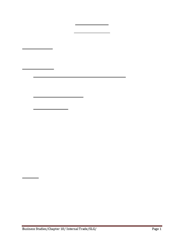 Internal Trade Notes Part 2 | PDF | Retail | Taxes