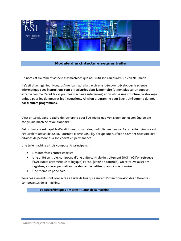 Modèle d'architecture informatique | PDF | Microprocesseur multi-cœur ...
