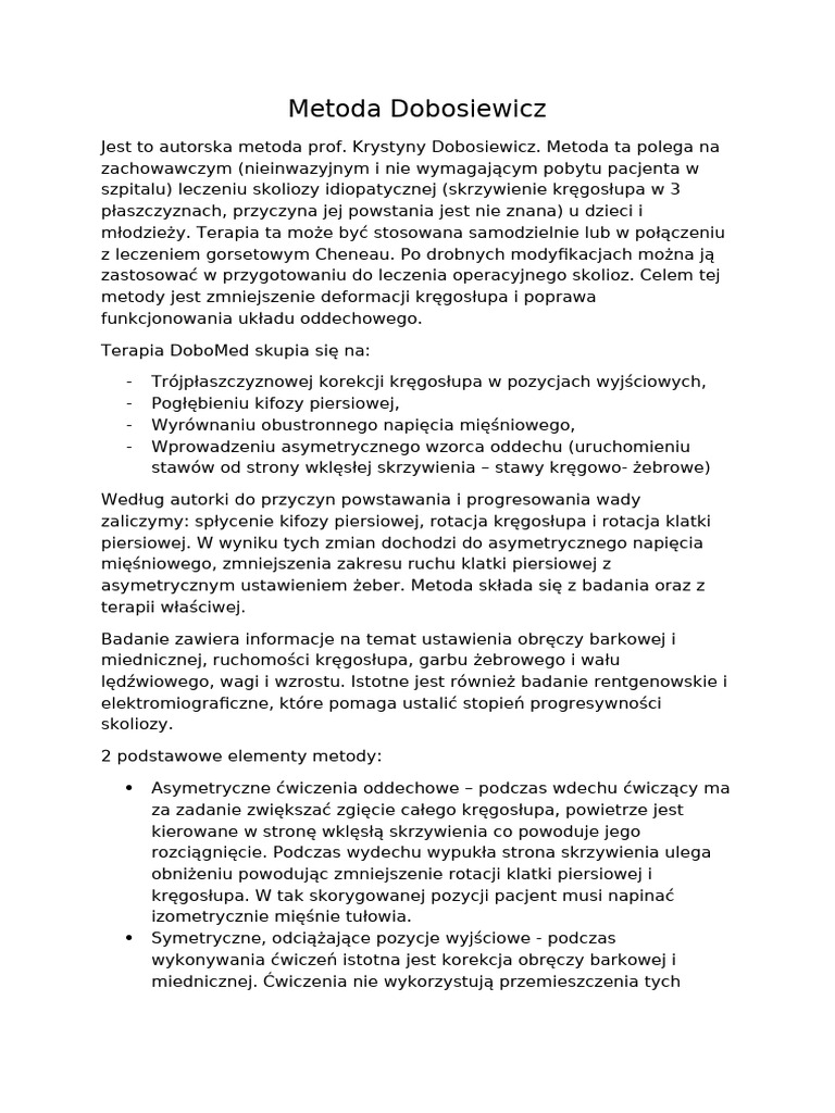 Metoda Dobosiewicz | PDF