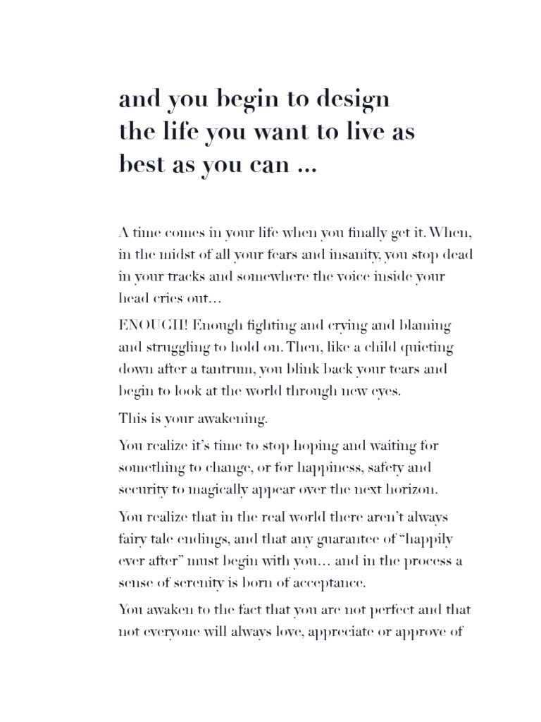 Design Your Life Pdf