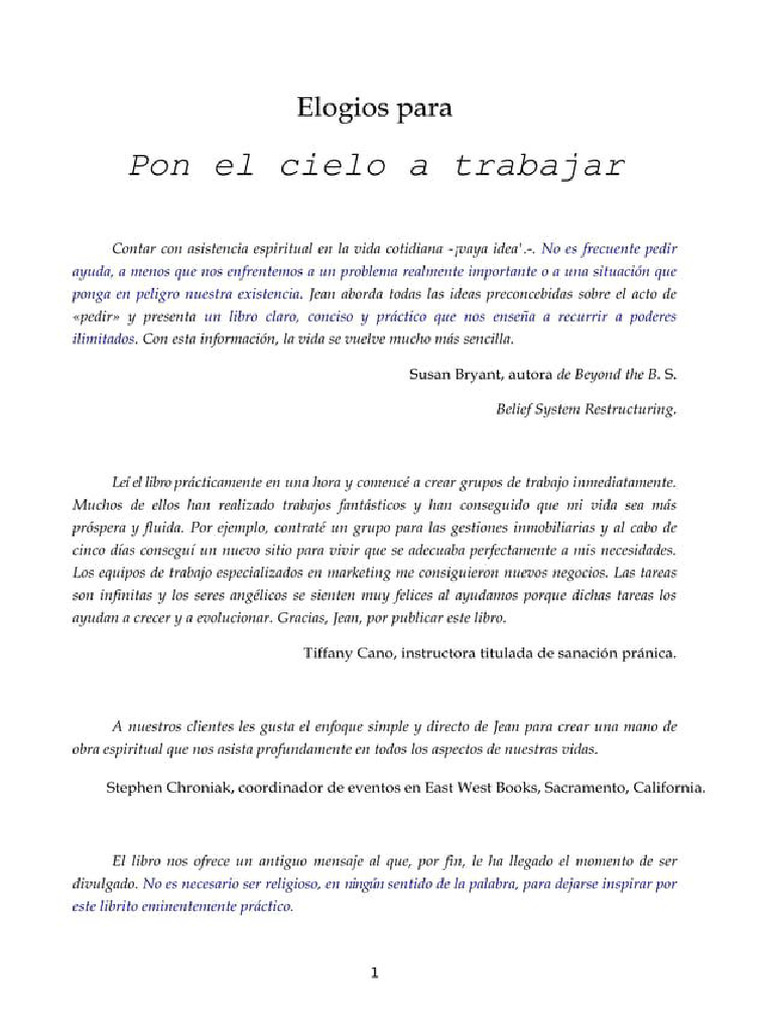 Pon El Cielo A Trabajar | PDF