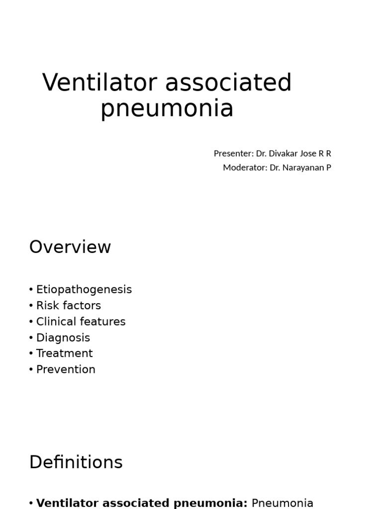 Ventilator Associated Pneumonia | PDF | Pneumonia | Methicillin ...
