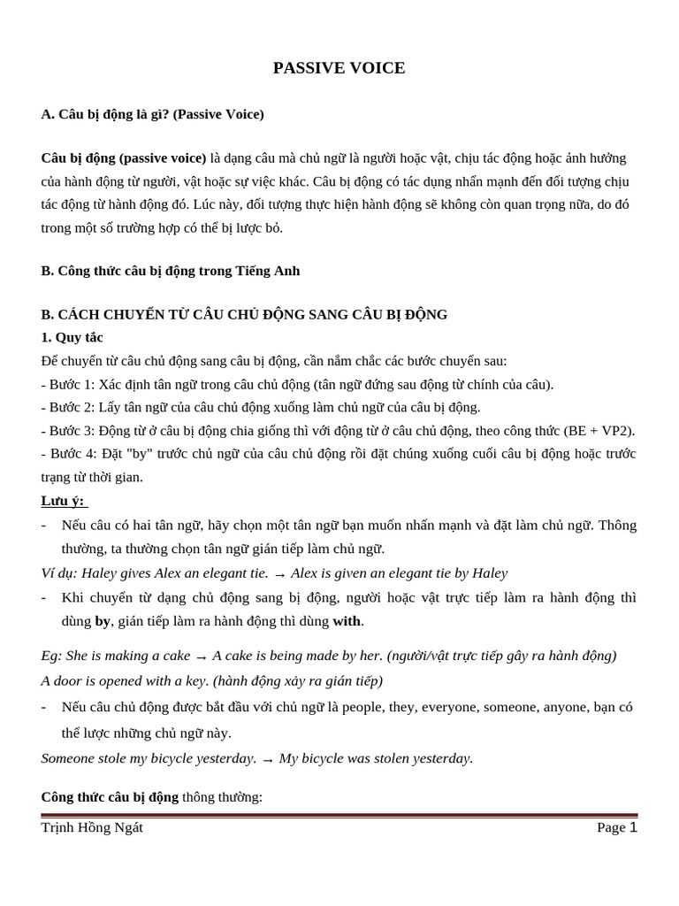 Passive Voice | PDF
