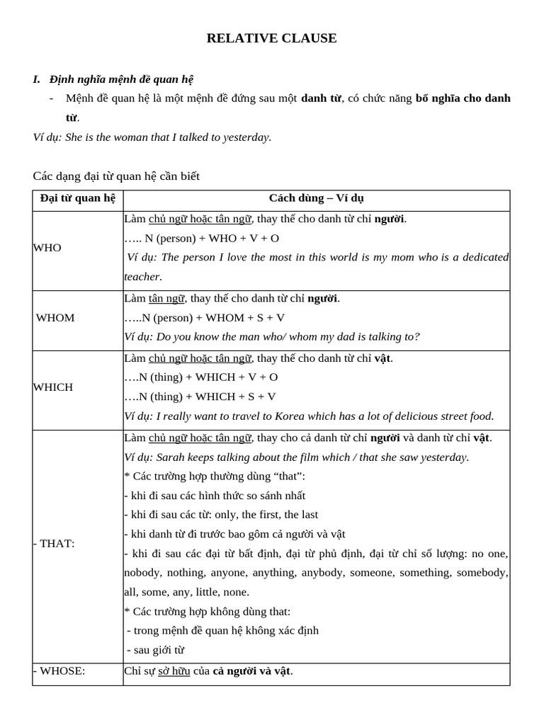 Relative Clause | PDF