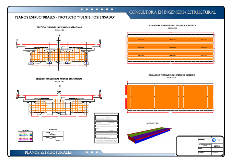 Planos Estructurales Puente Postensado | PDF | Ingeniero civil ...