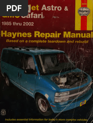Chevrolet Astro GMC Safari 1985 1986 1987 Etc en Manual de Taller