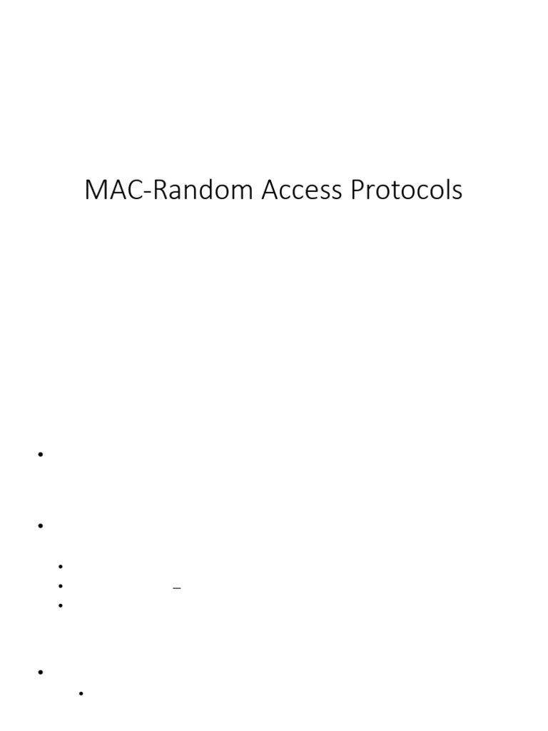 Multiple Access Protocol Definition