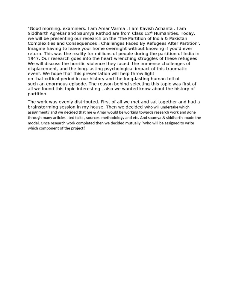 Mock Viva Script | PDF