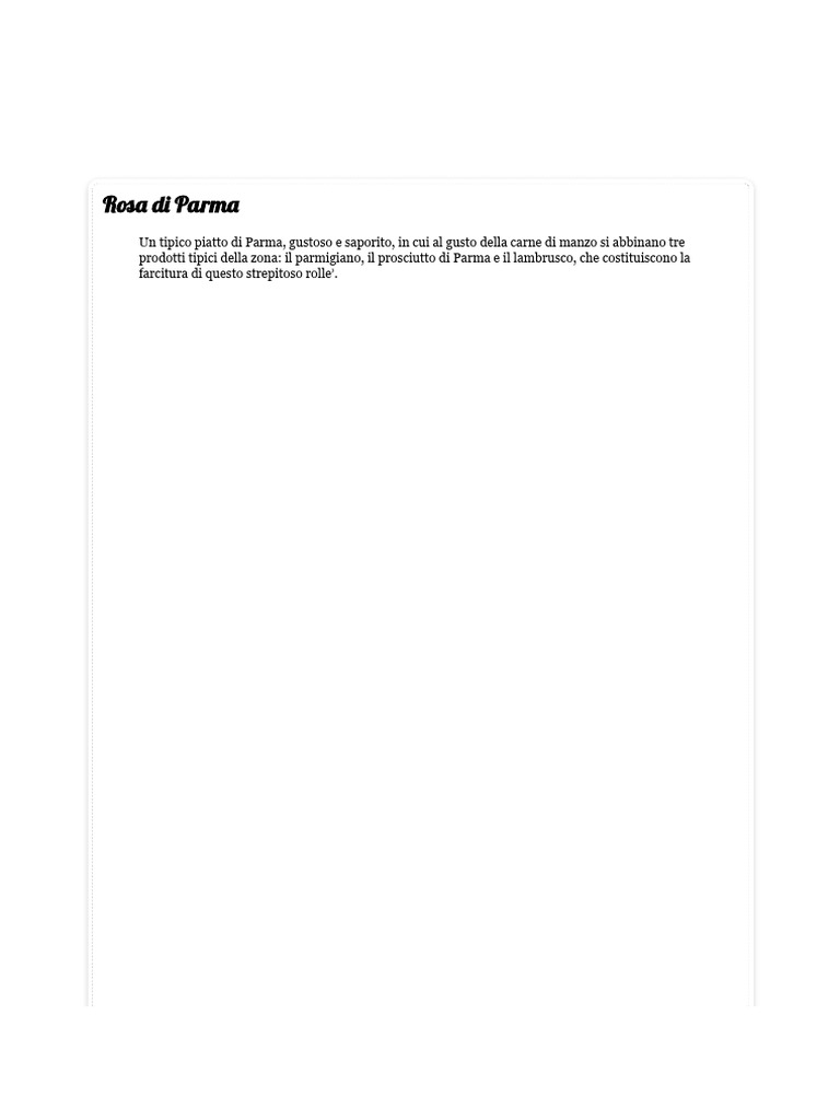 Rosa Di Parma | PDF