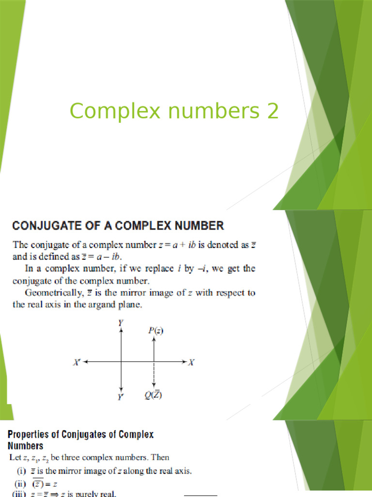 Complex numbers 2 | PDF