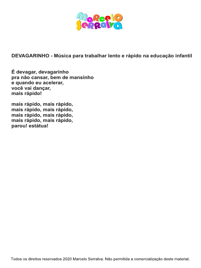 Música Devagarinho na Educação Infantil | PDF