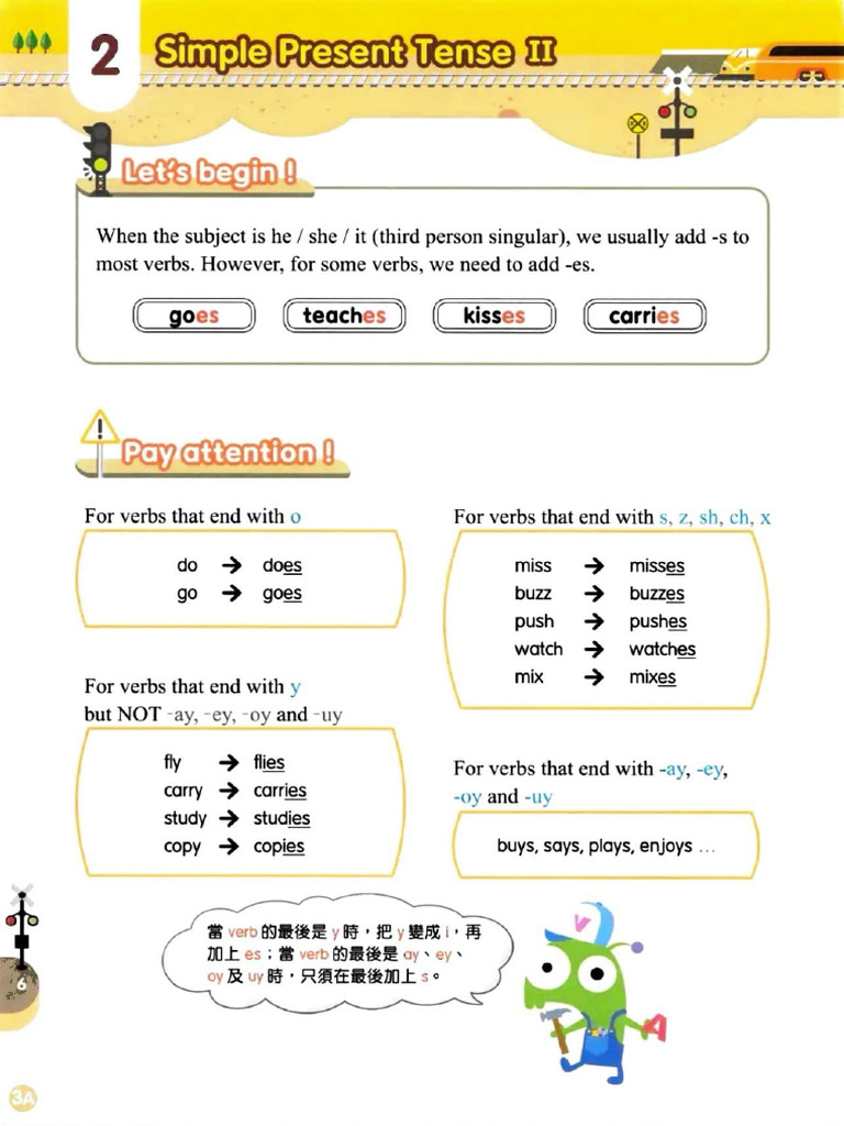 Third Person Singular Verb Rules | PDF