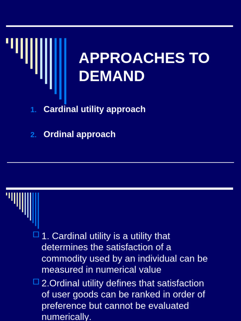 Approaches To Demand | PDF | Utility | Marginal Utility