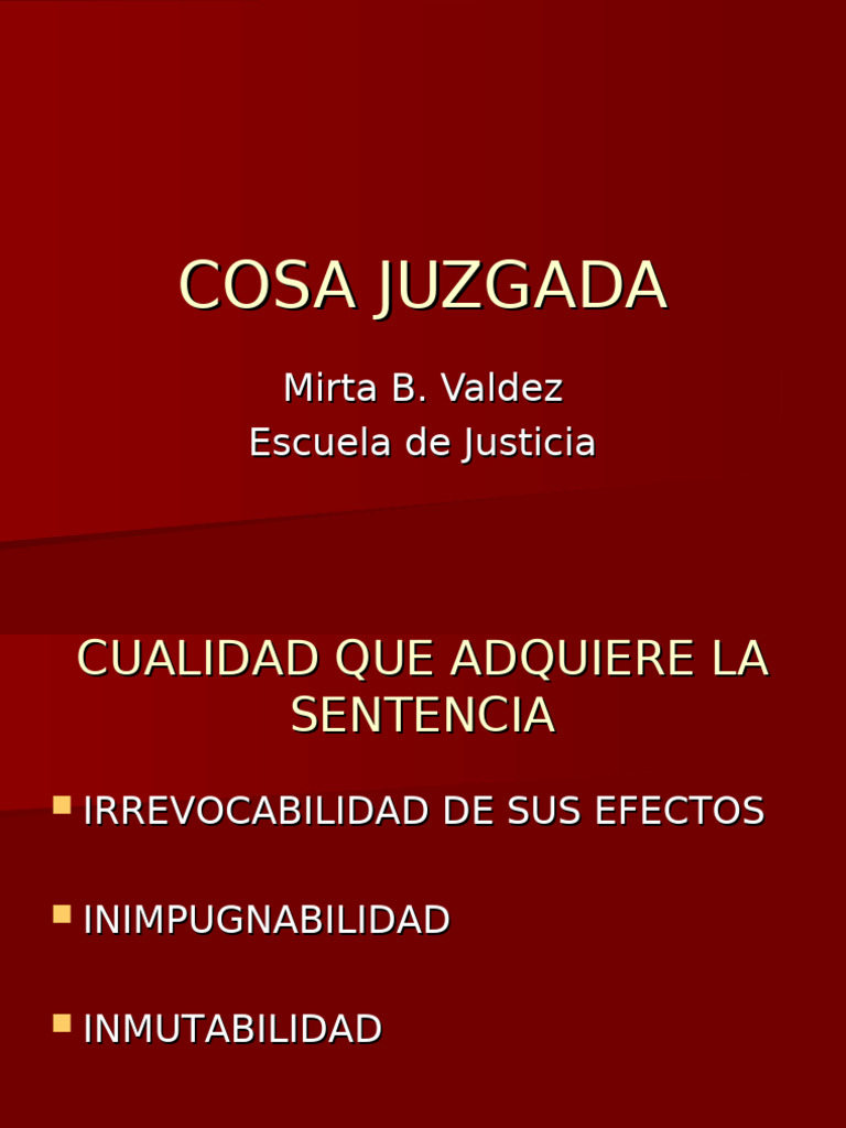 COSA JUZGADA Act | PDF | Res Judicata | Sentencia (ley)