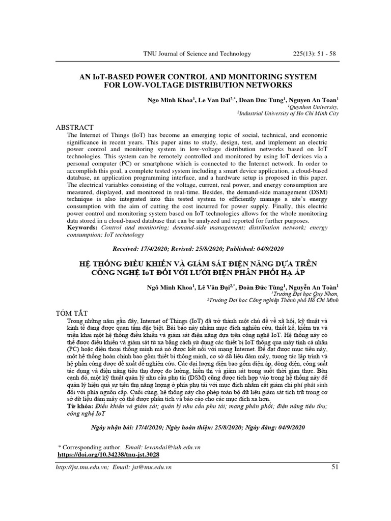 AN IoT BASED POWER CONTROL AND MONITORIN | PDF | Internet Of Things ...