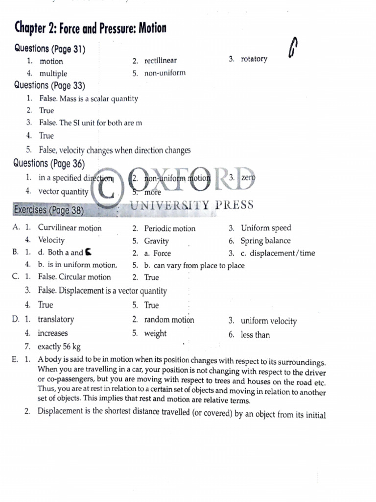 7 - Phy - CHP 2 Force & Motion Notes. | PDF | Weight | Force