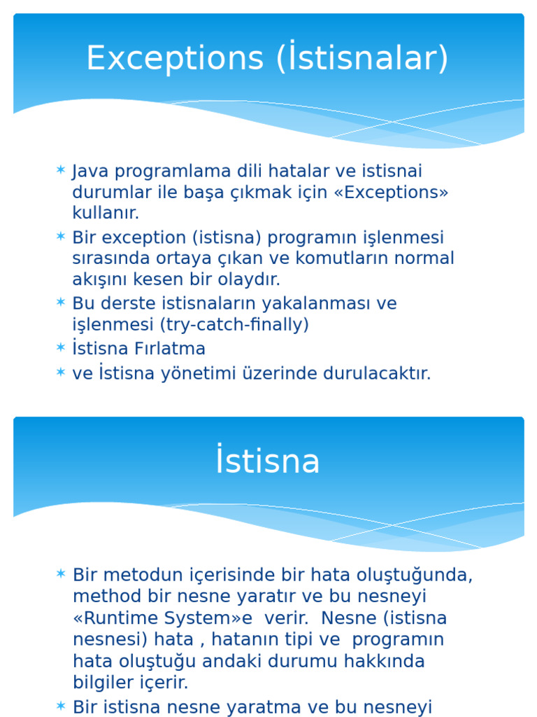 7 Exceptions | PDF