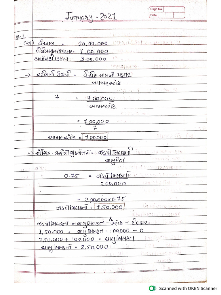 January 2021 Paper Solution Ty Bcom Pdf
