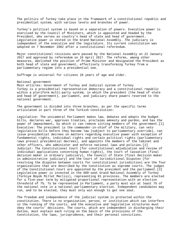 5 | PDF | Politics Of Turkey | Government