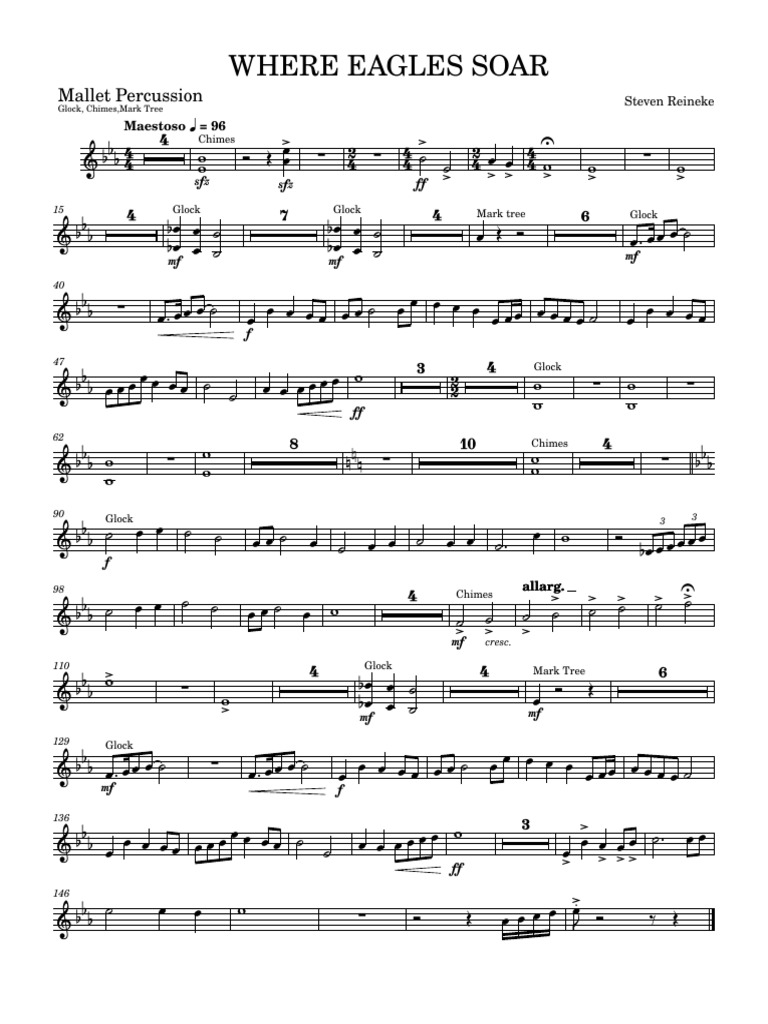 Where Eagles Soar 楽譜 Where Eagles Soar - Steven Reineke | PDF | Drumming | Percussion