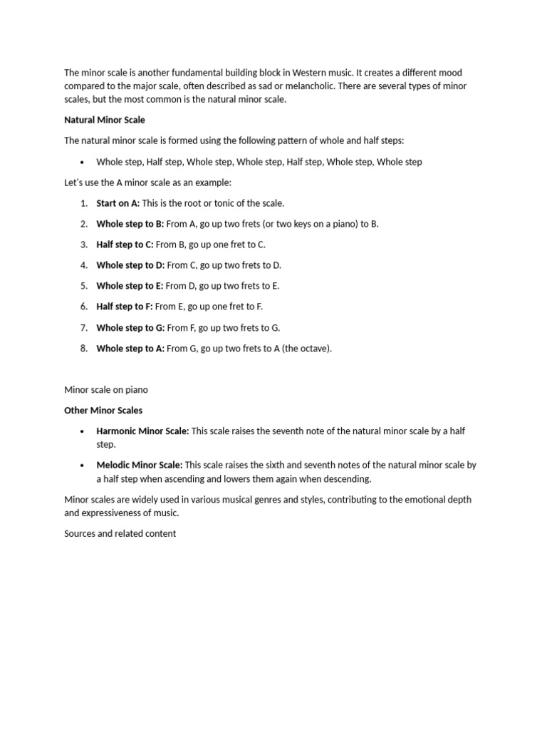Minor Scale | PDF