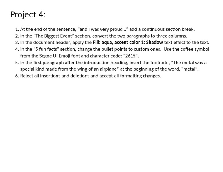 Document Formatting and Editing Guidelines | PDF