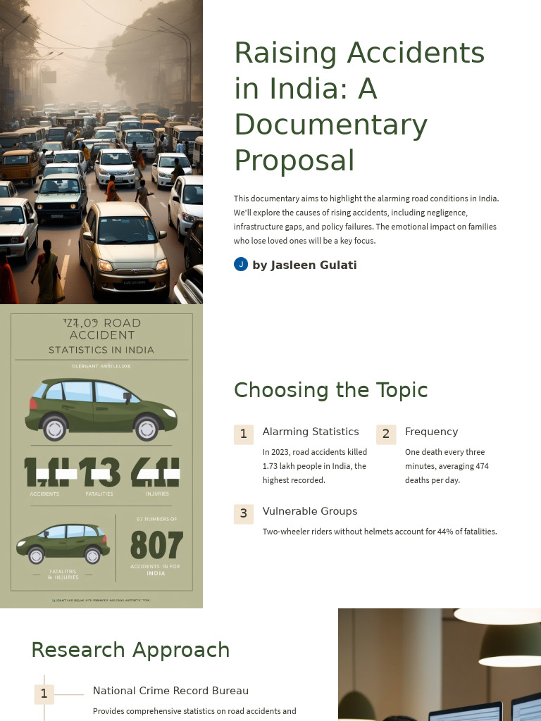 Raising Accidents in India A Documentary Proposal | PDF | Road Traffic ...